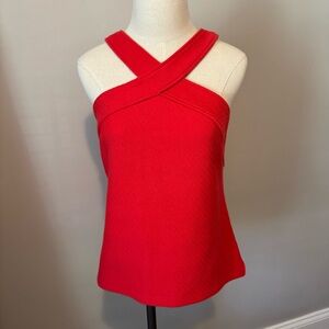 Anthropologie Red Asymmetrical Tank Top